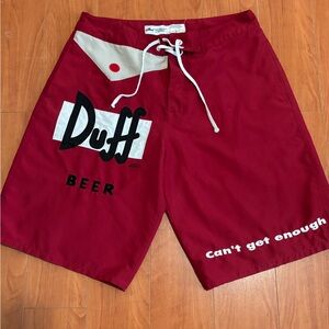 Duff Beer Red Men’s Swim Board Shorts